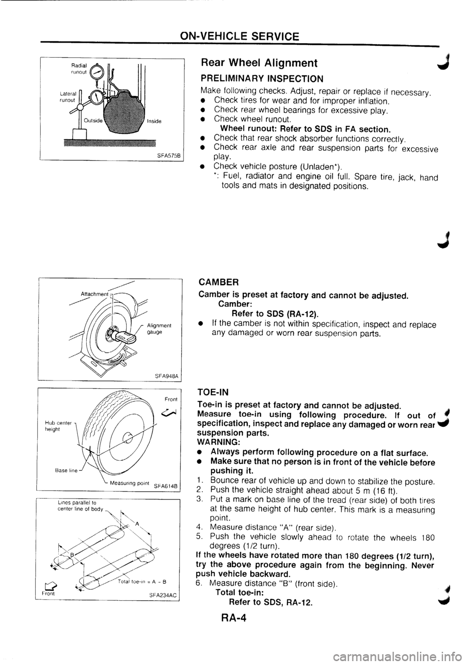 NISSAN PRIMERA 1998  Service Repair Manual 