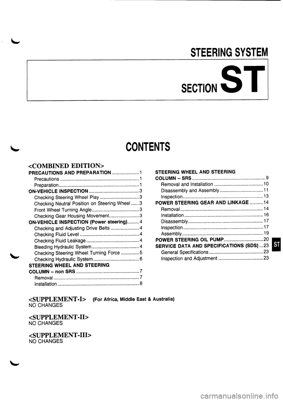 NISSAN PRIMERA 1998  Service Repair Manual 