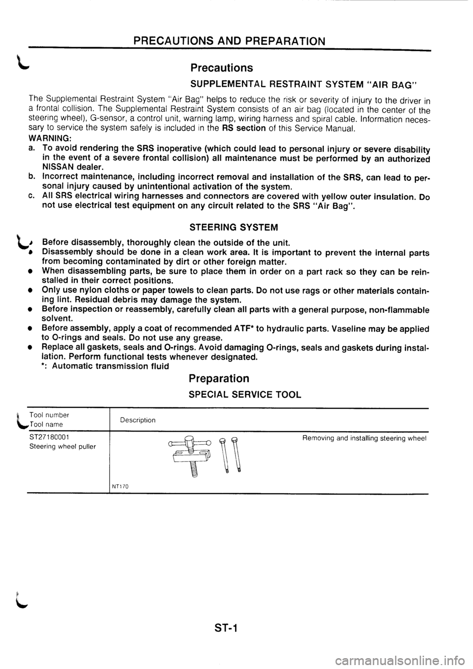 NISSAN PRIMERA 1998  Service Repair Manual 
