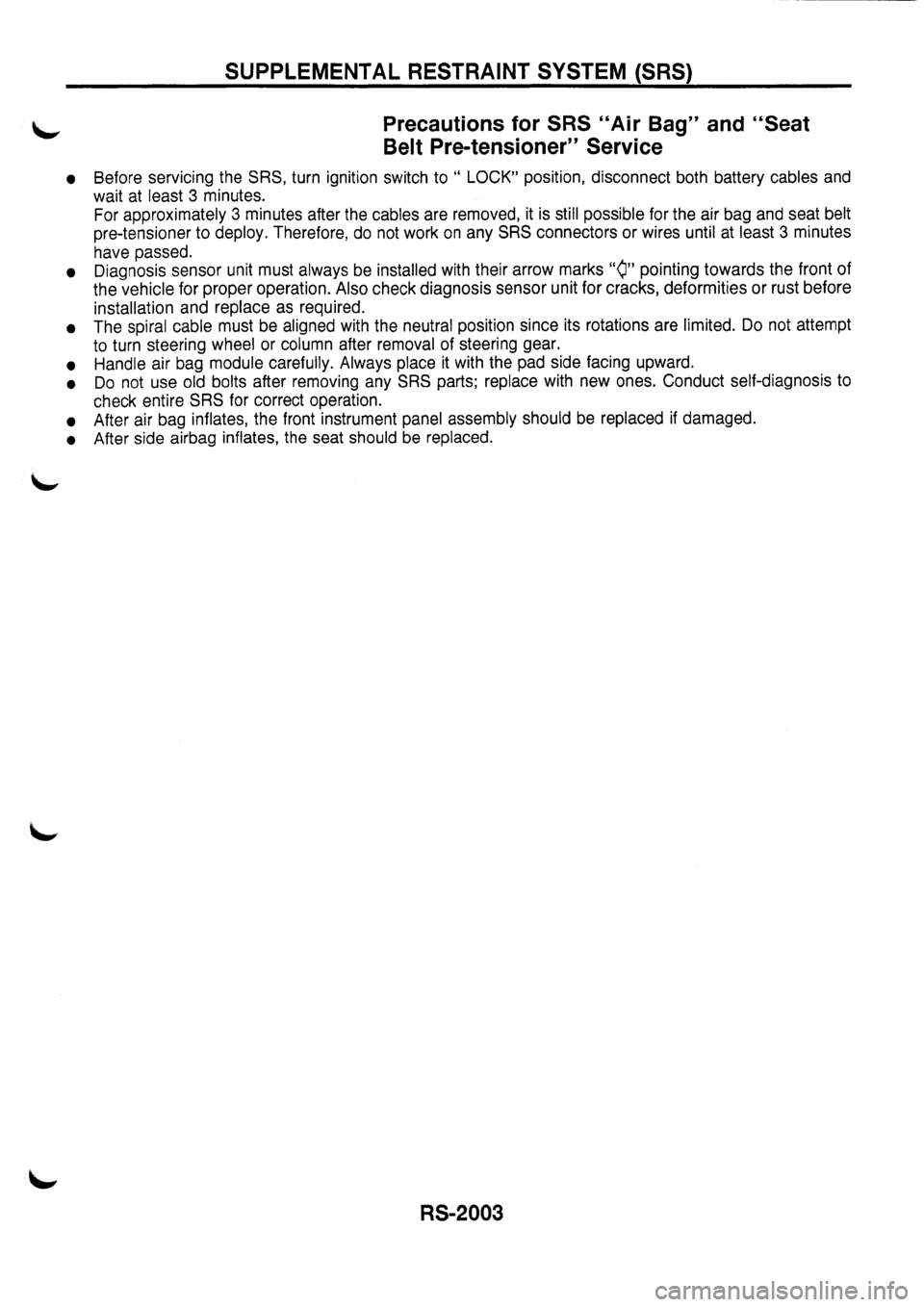 NISSAN PRIMERA 1998  Service Repair Manual 