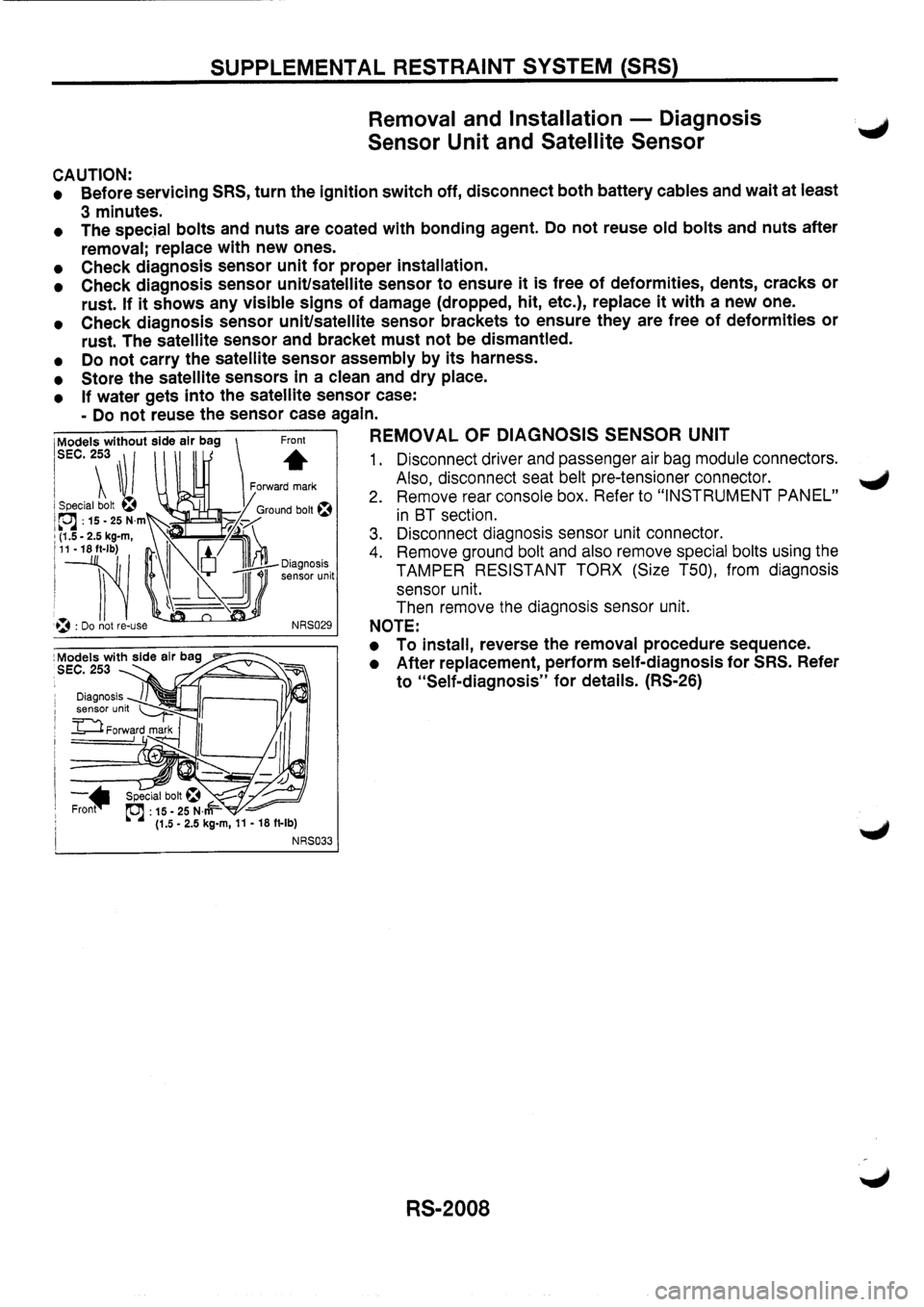 NISSAN PRIMERA 1998  Service Repair Manual 