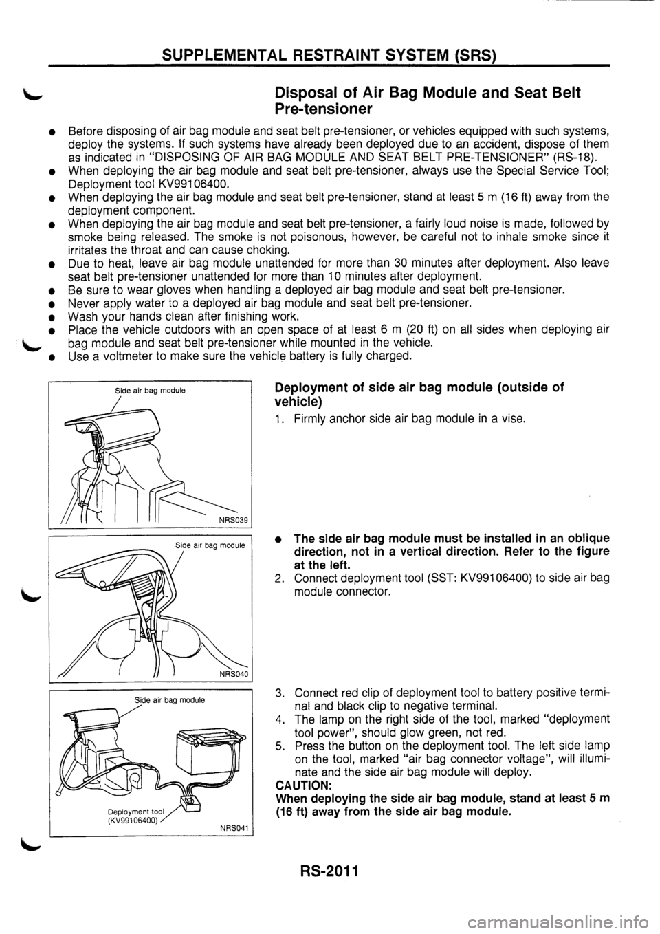 NISSAN PRIMERA 1998  Service Repair Manual 