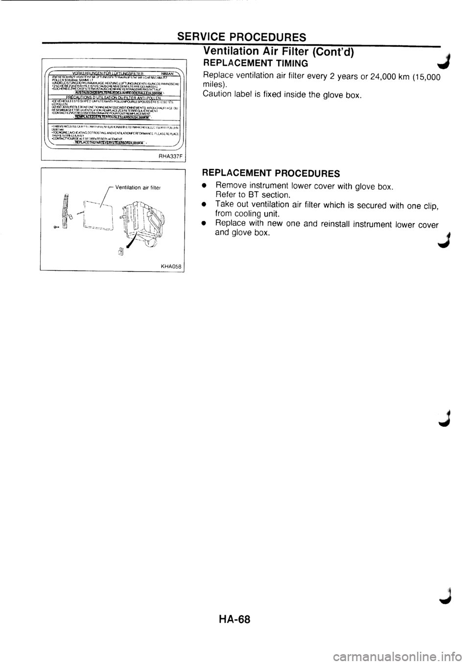 NISSAN PRIMERA 1998  Service Repair Manual 