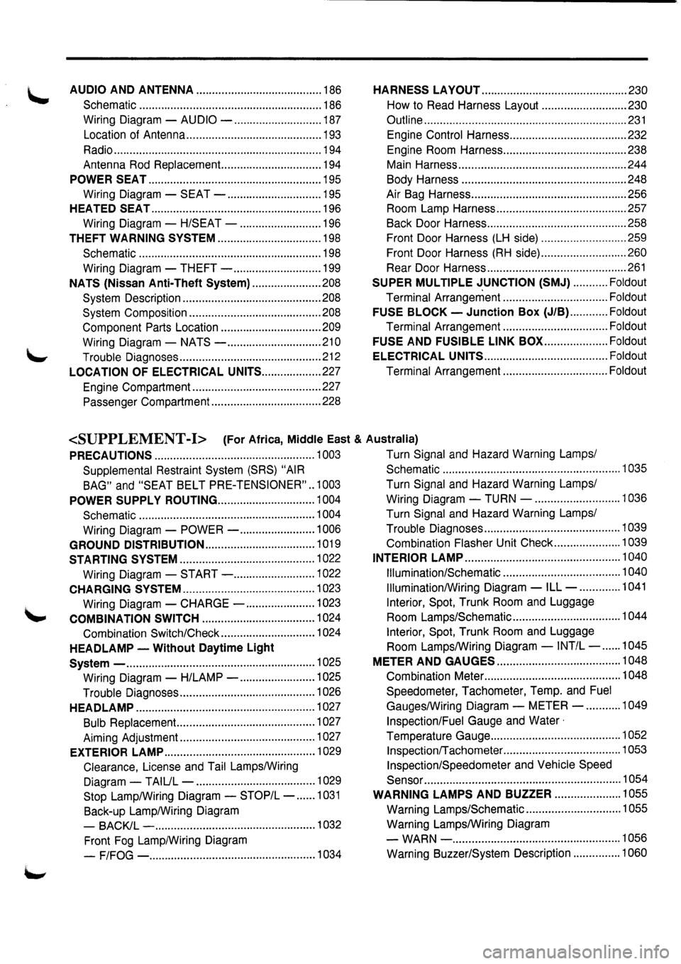 NISSAN PRIMERA 1998  Service Repair Manual 