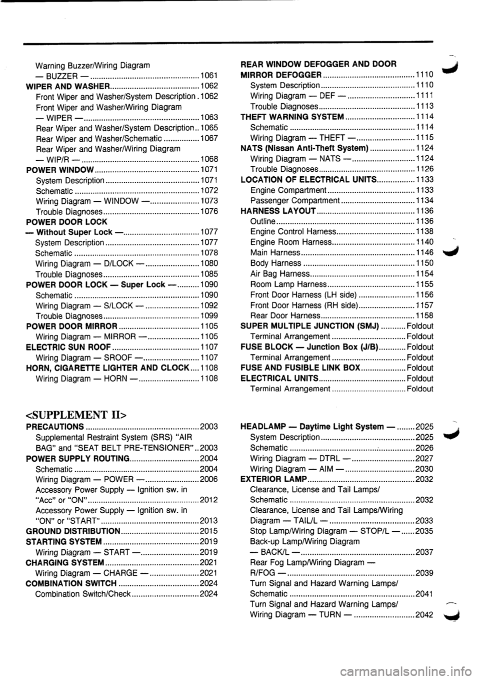 NISSAN PRIMERA 1998  Service Repair Manual 