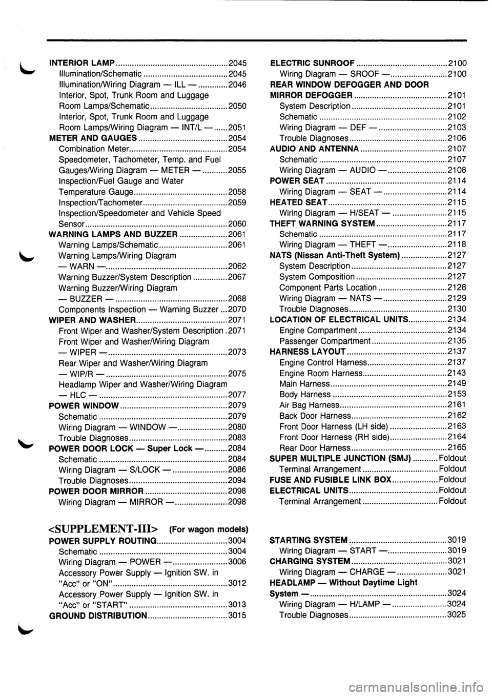 NISSAN PRIMERA 1998  Service Repair Manual 