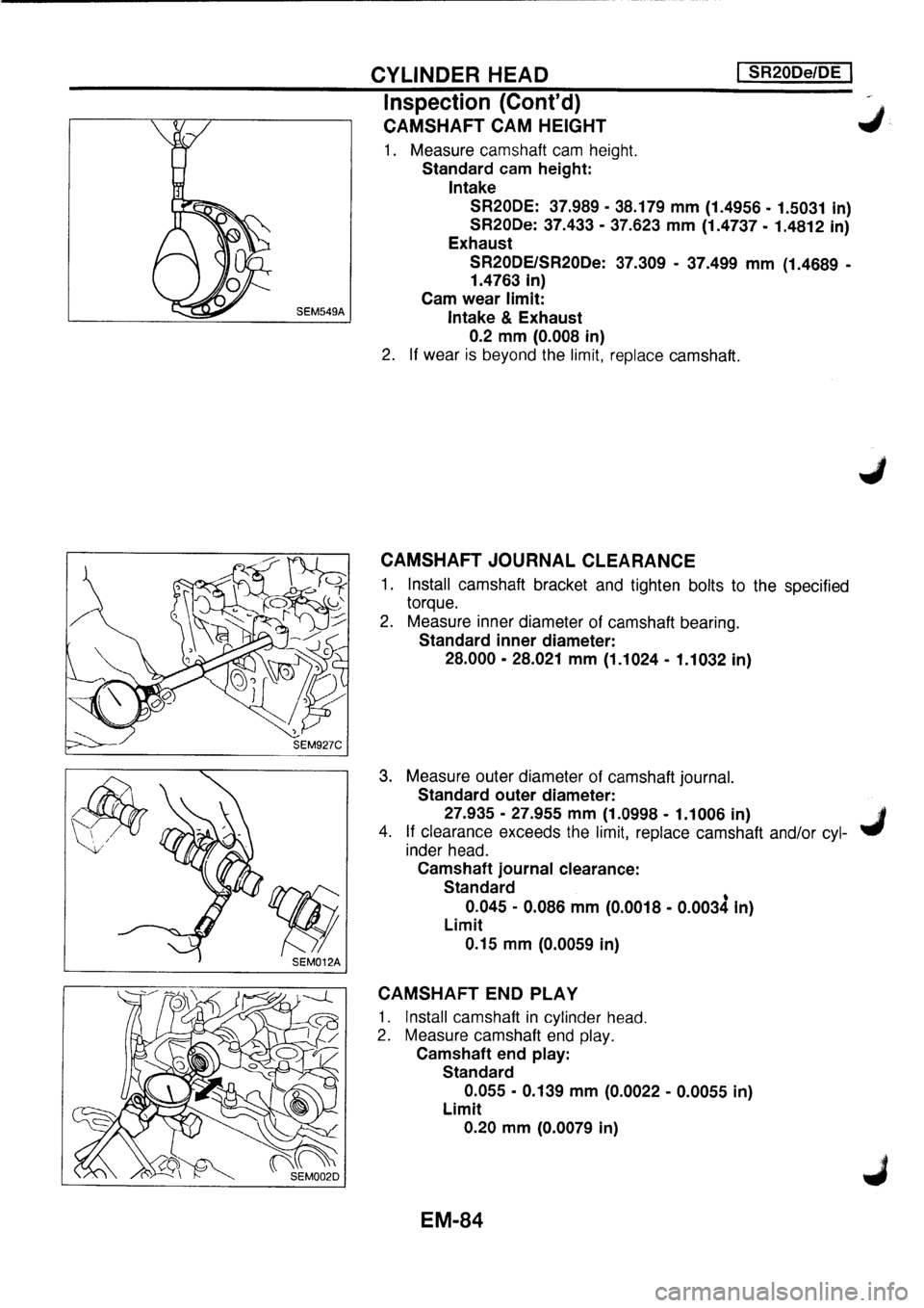 NISSAN PRIMERA 1998  Service Repair Manual 