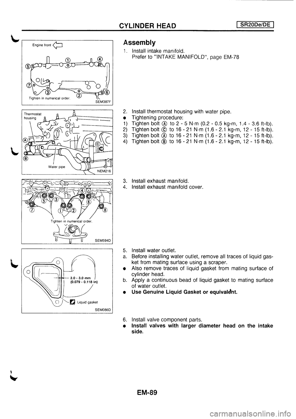 NISSAN PRIMERA 1998  Service Repair Manual 