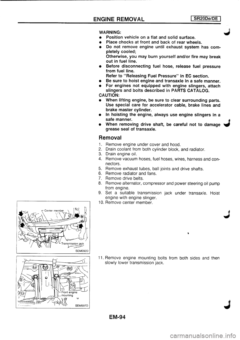 NISSAN PRIMERA 1998  Service Repair Manual 