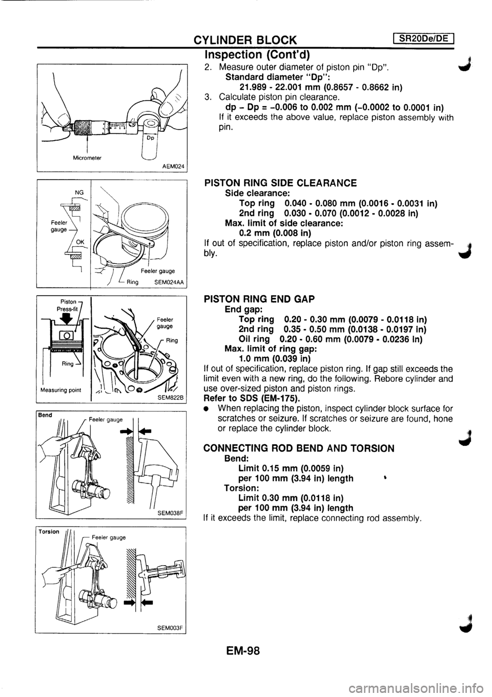 NISSAN PRIMERA 1998  Service Repair Manual 