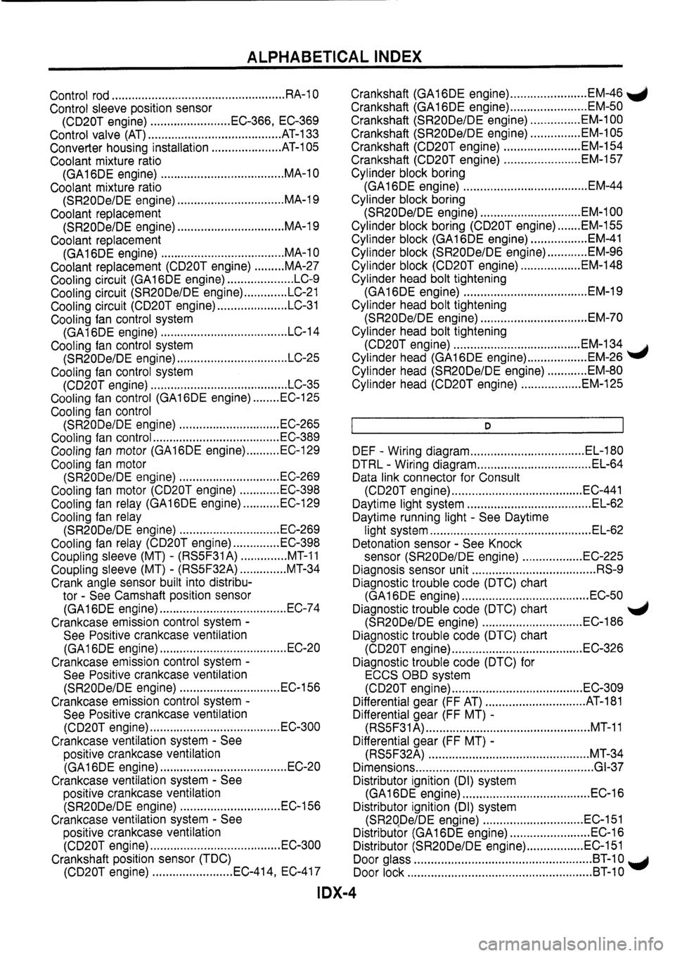 NISSAN PRIMERA 1998  Service Repair Manual 