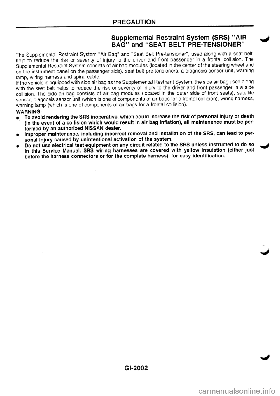 NISSAN PRIMERA 1998  Service Repair Manual 