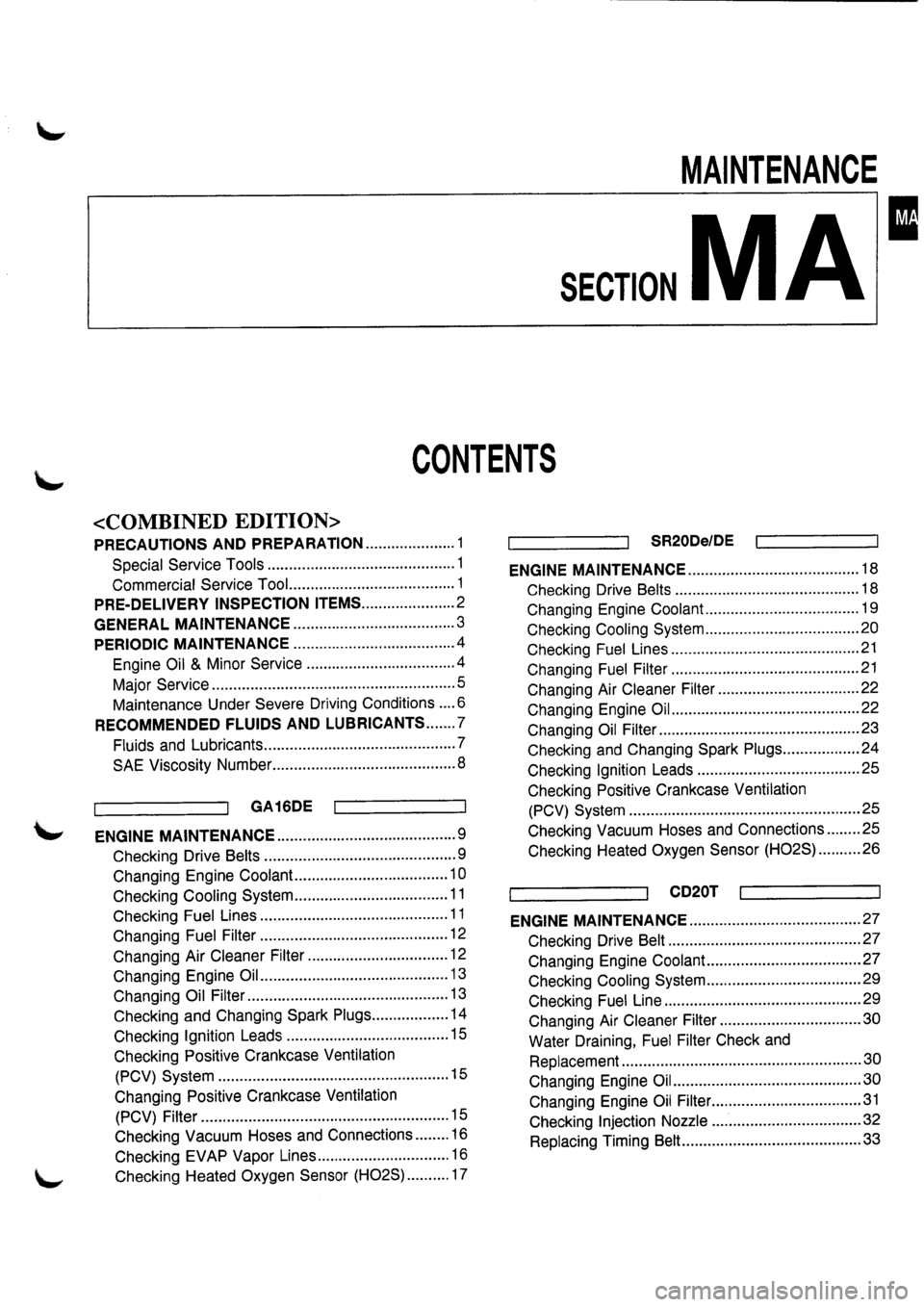 NISSAN PRIMERA 1998  Service Repair Manual 