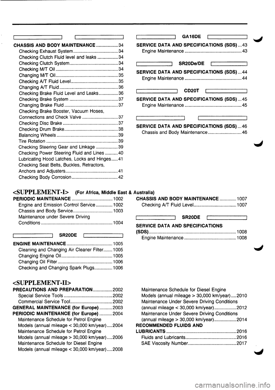 NISSAN PRIMERA 1998  Service Repair Manual 