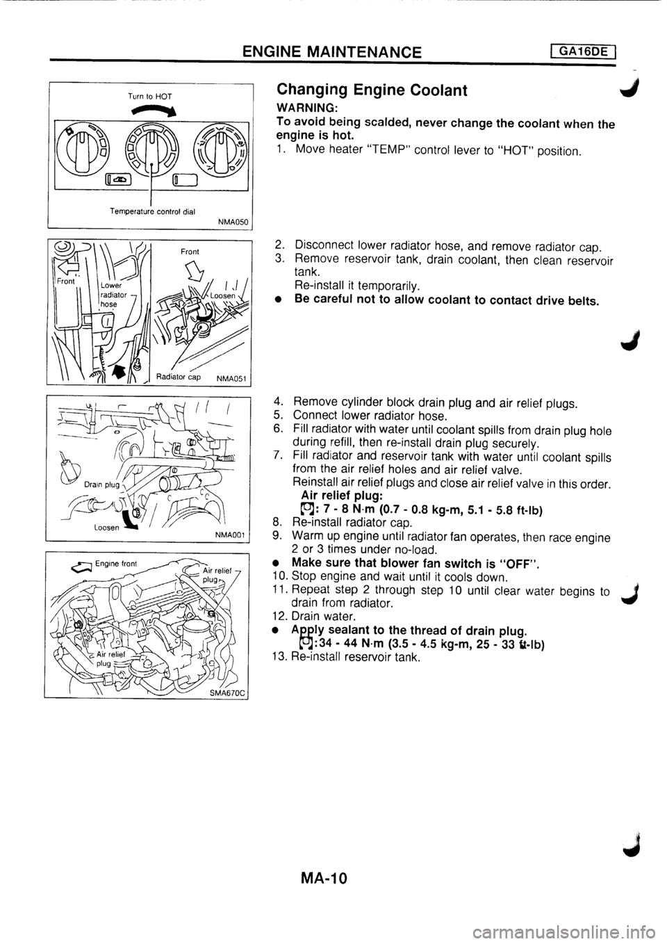 NISSAN PRIMERA 1998  Service Repair Manual 