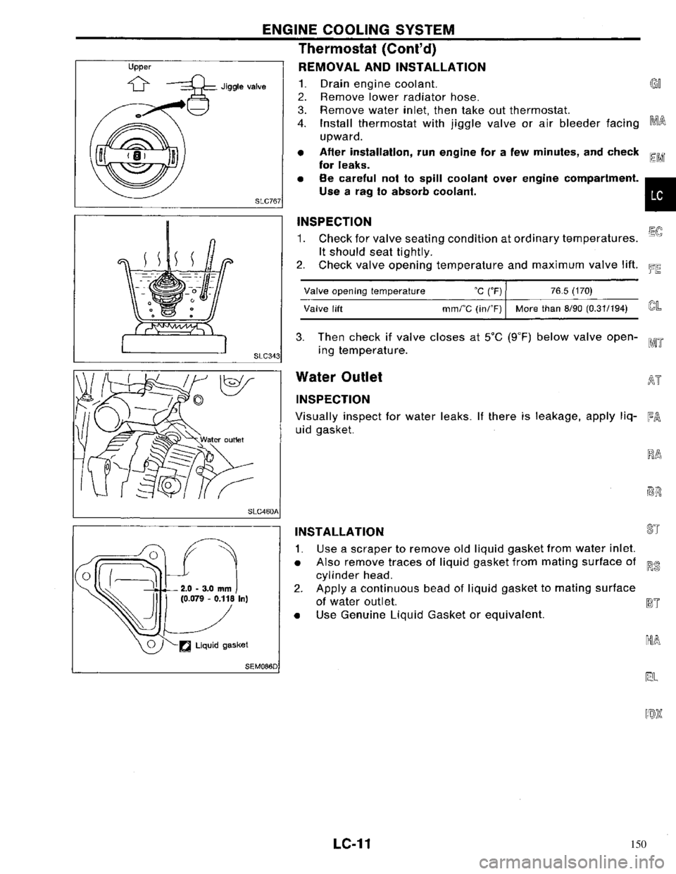 NISSAN PRIMERA 1996  Service Repair Manual 150 