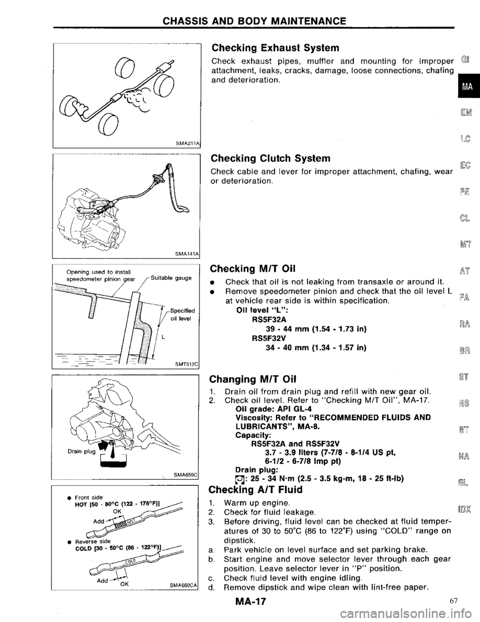NISSAN PRIMERA 1996  Service Repair Manual 67 