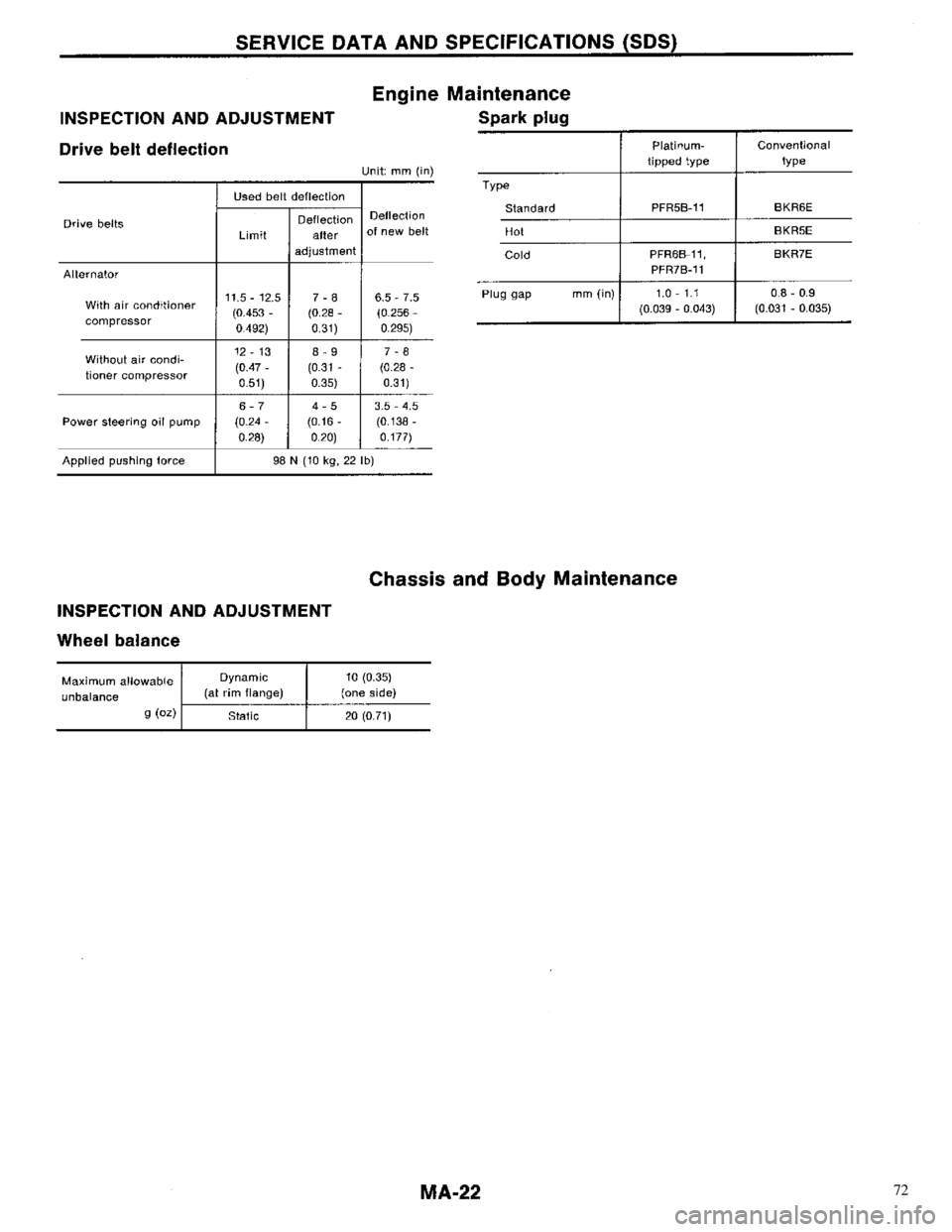 NISSAN PRIMERA 1996  Service Repair Manual 72 