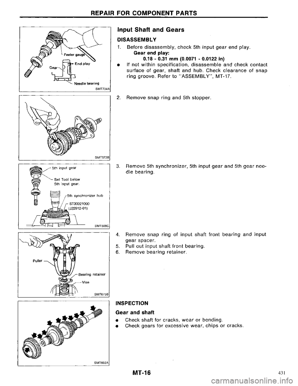 NISSAN PRIMERA 1996  Service Repair Manual 431 
