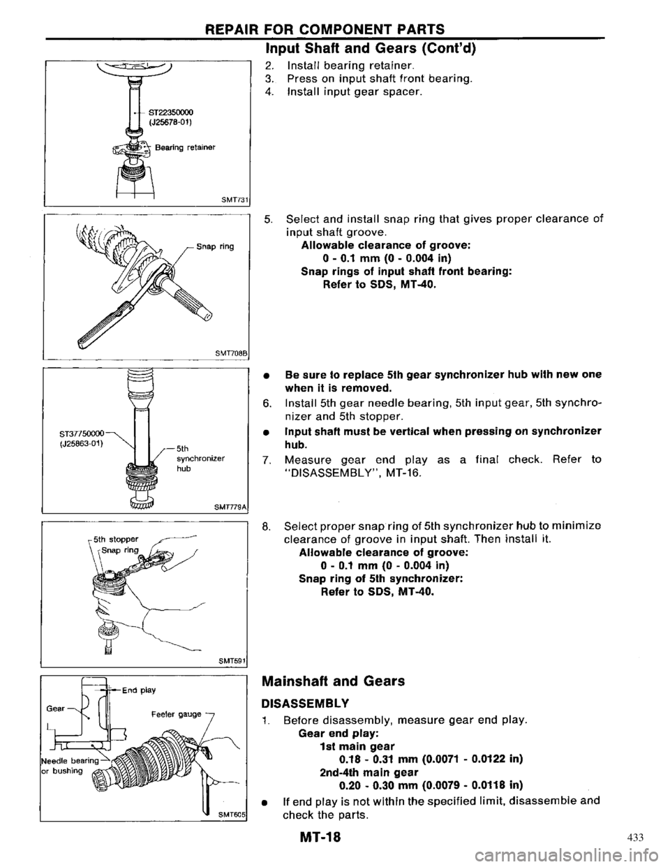 NISSAN PRIMERA 1996  Service Repair Manual 433 