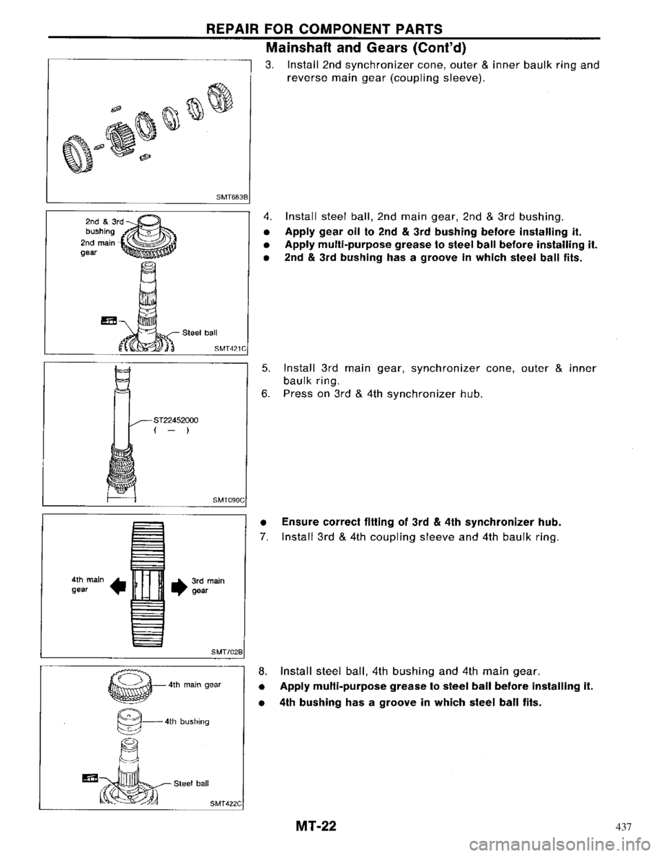 NISSAN PRIMERA 1996  Service Repair Manual 437 