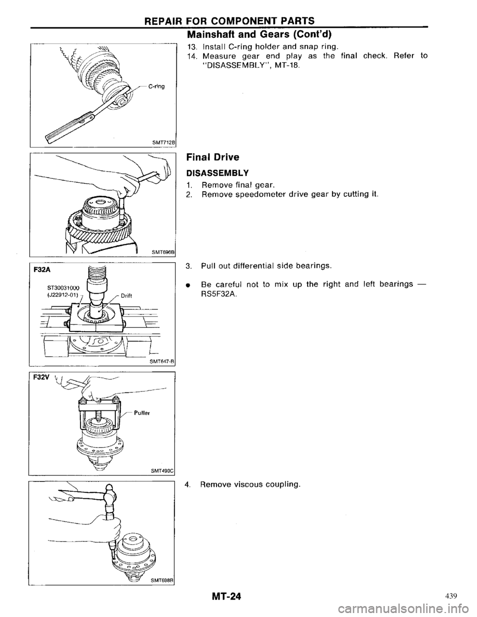 NISSAN PRIMERA 1996  Service Repair Manual 439 
