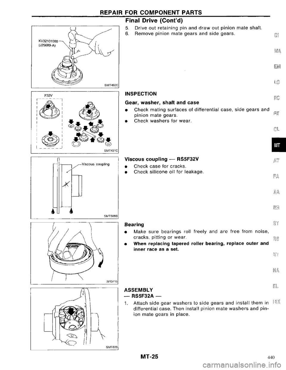 NISSAN PRIMERA 1996  Service Repair Manual 440 