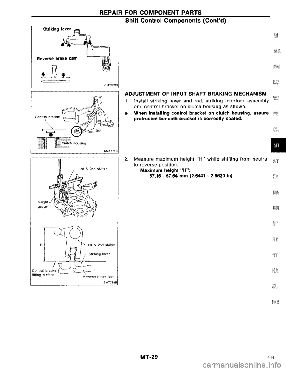 NISSAN PRIMERA 1996  Service Repair Manual 444 