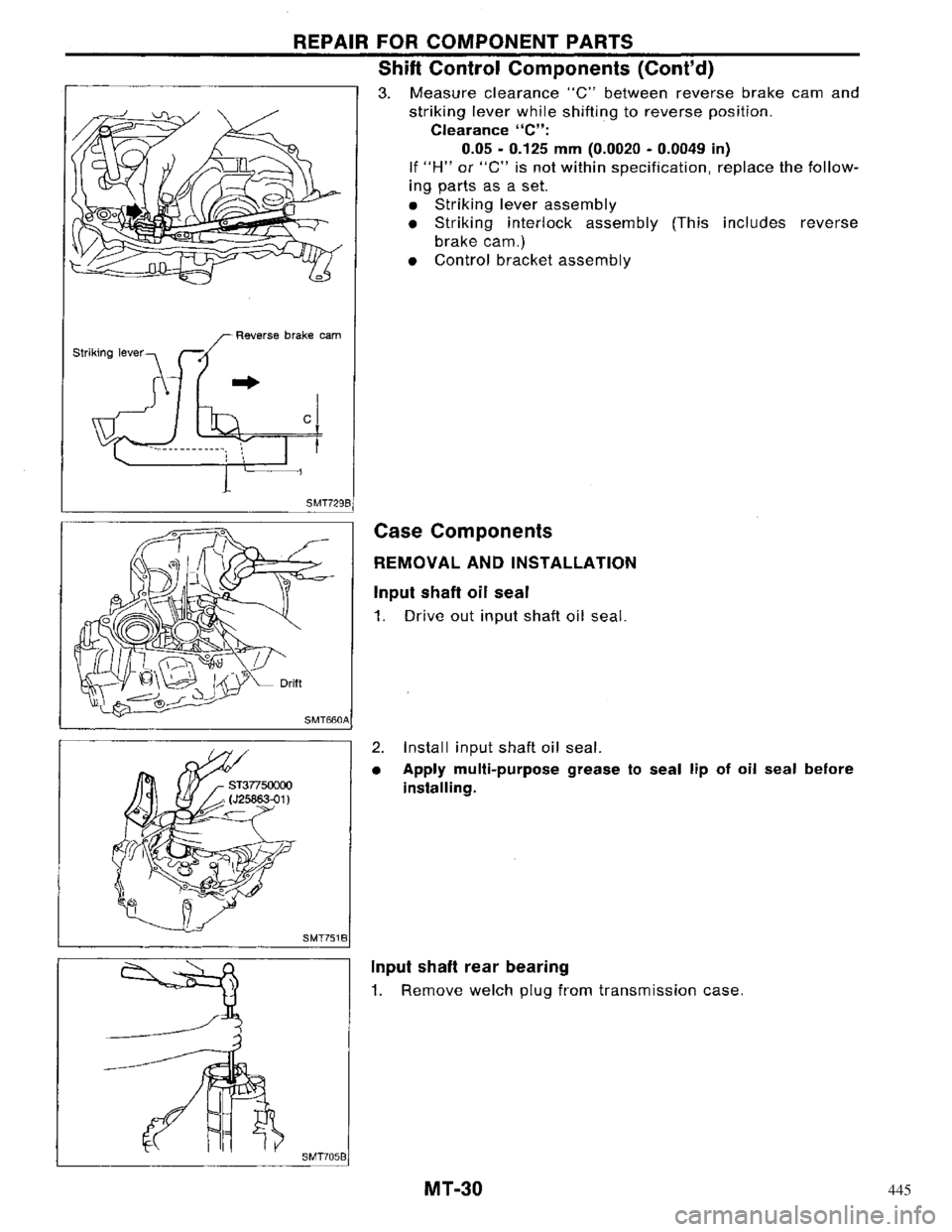 NISSAN PRIMERA 1996  Service Repair Manual 445 