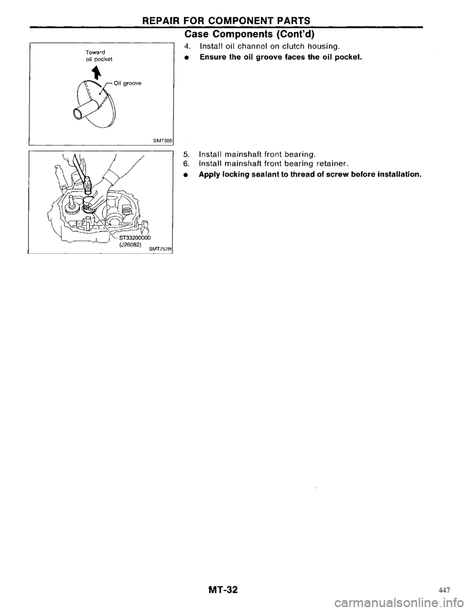 NISSAN PRIMERA 1996  Service Repair Manual 447 