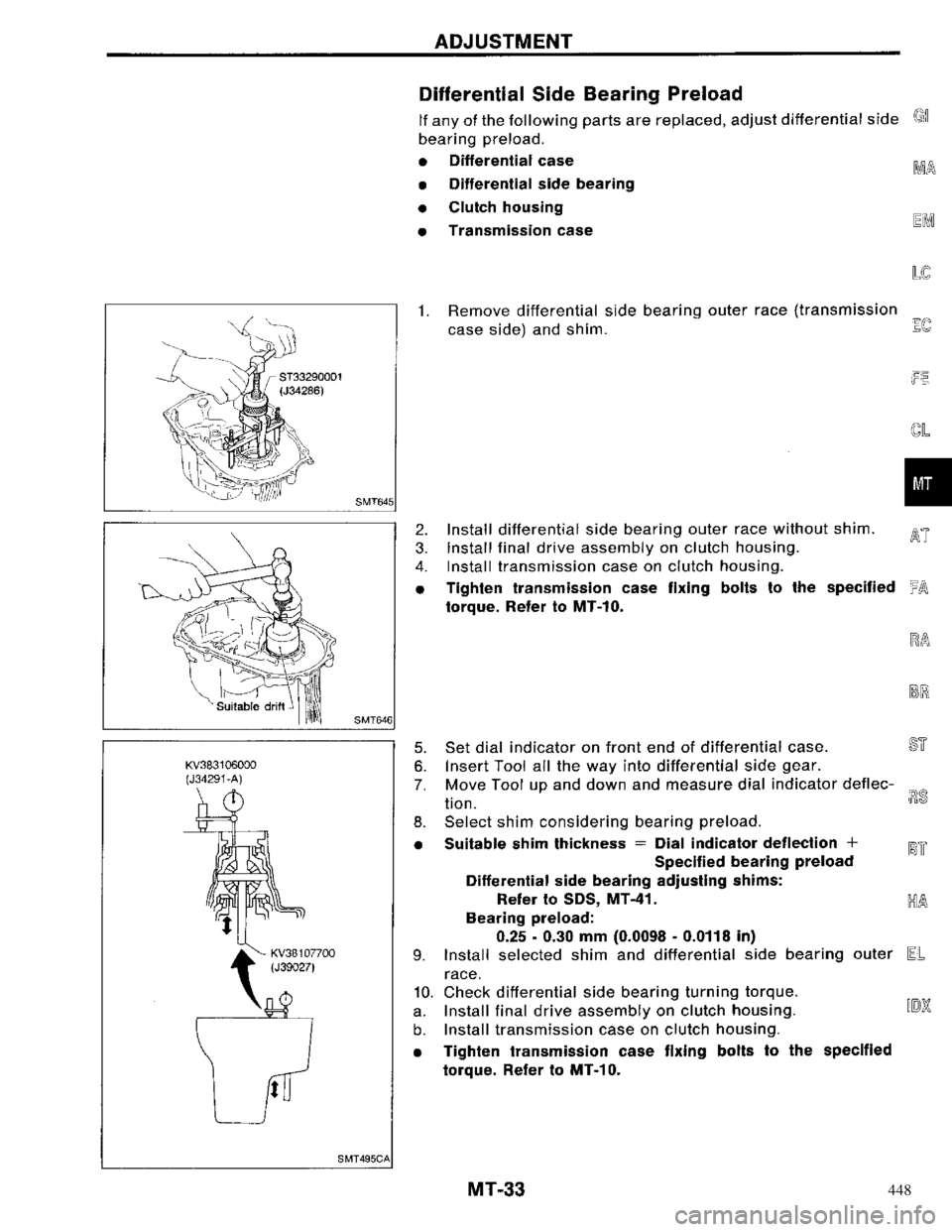 NISSAN PRIMERA 1996  Service Repair Manual 448 
