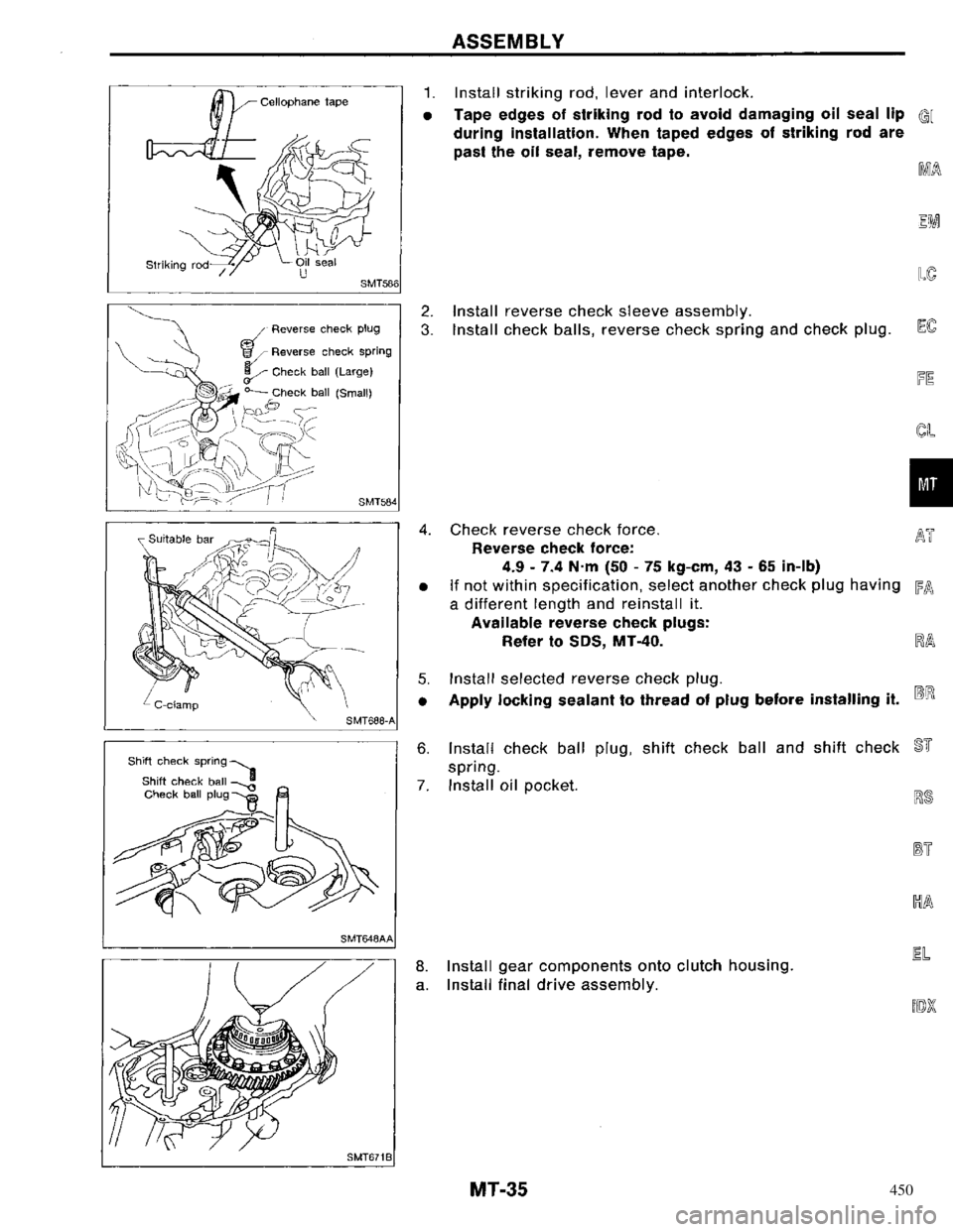 NISSAN PRIMERA 1996  Service Repair Manual 450 