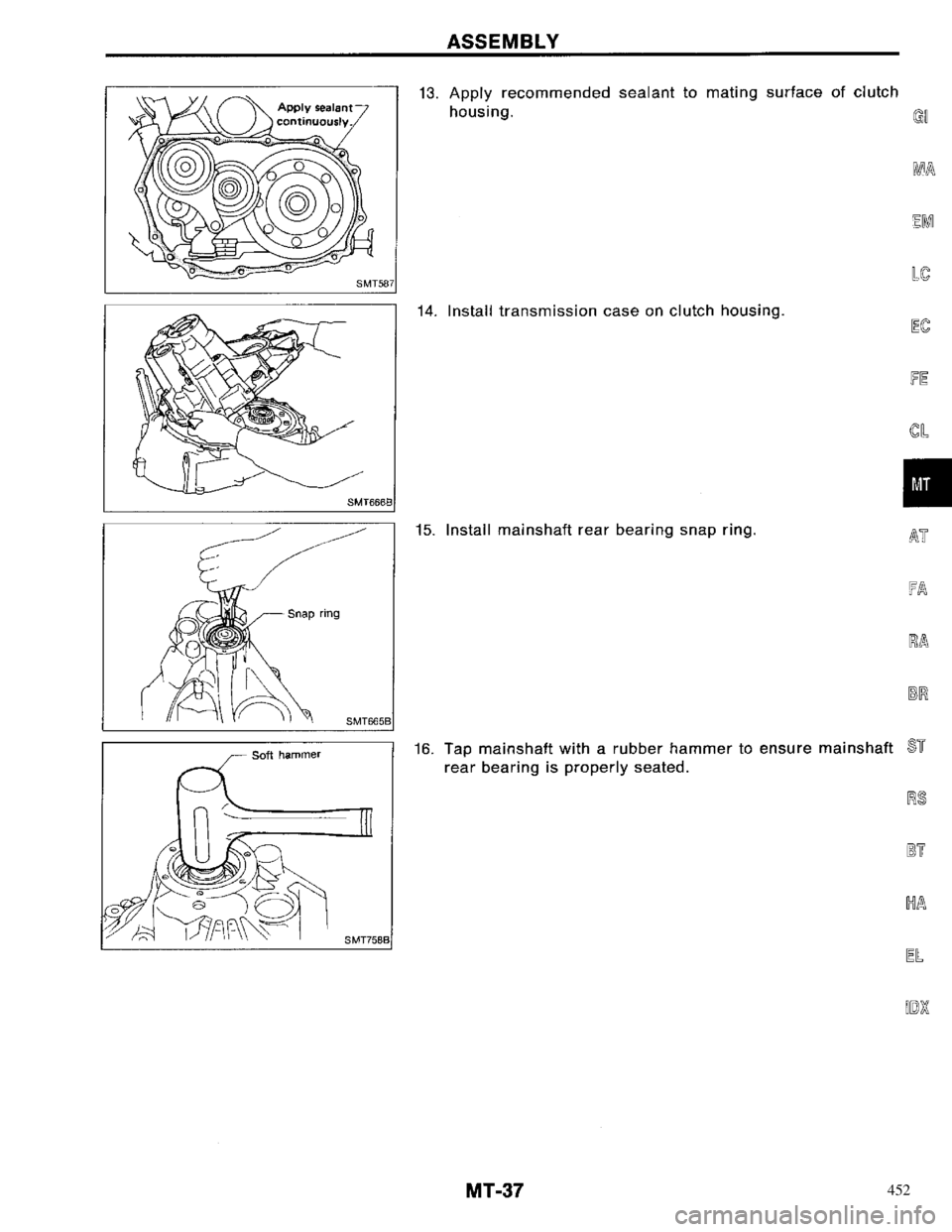NISSAN PRIMERA 1996  Service Repair Manual 452 