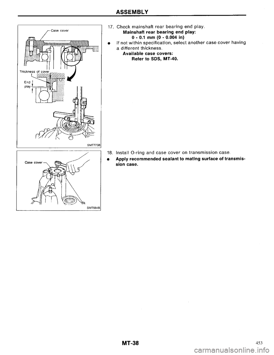 NISSAN PRIMERA 1996  Service Repair Manual 453 