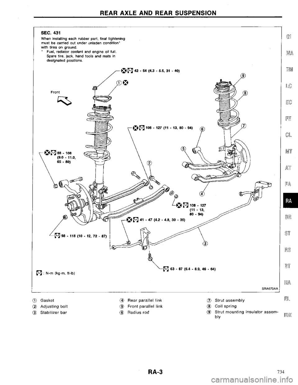 NISSAN PRIMERA 1996  Service Repair Manual 734 