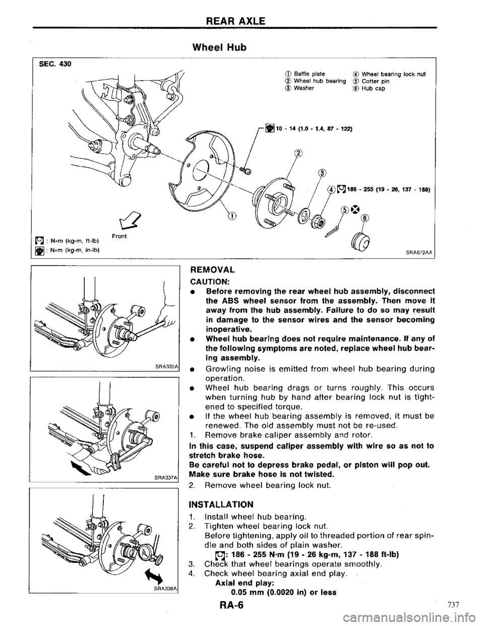 NISSAN PRIMERA 1996  Service Repair Manual 737 