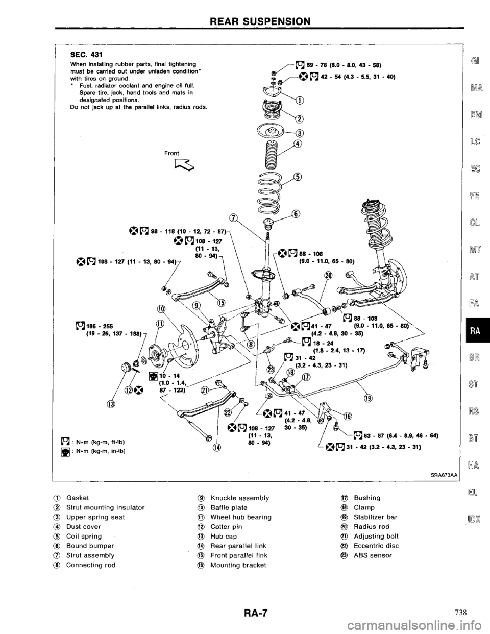 NISSAN PRIMERA 1996  Service Repair Manual 738 