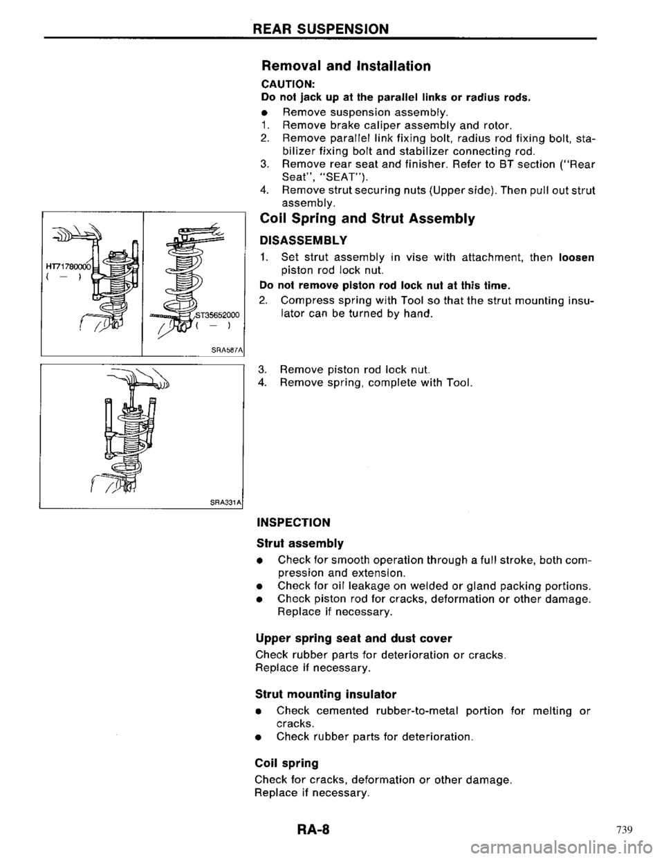NISSAN PRIMERA 1996  Service Repair Manual 739 
