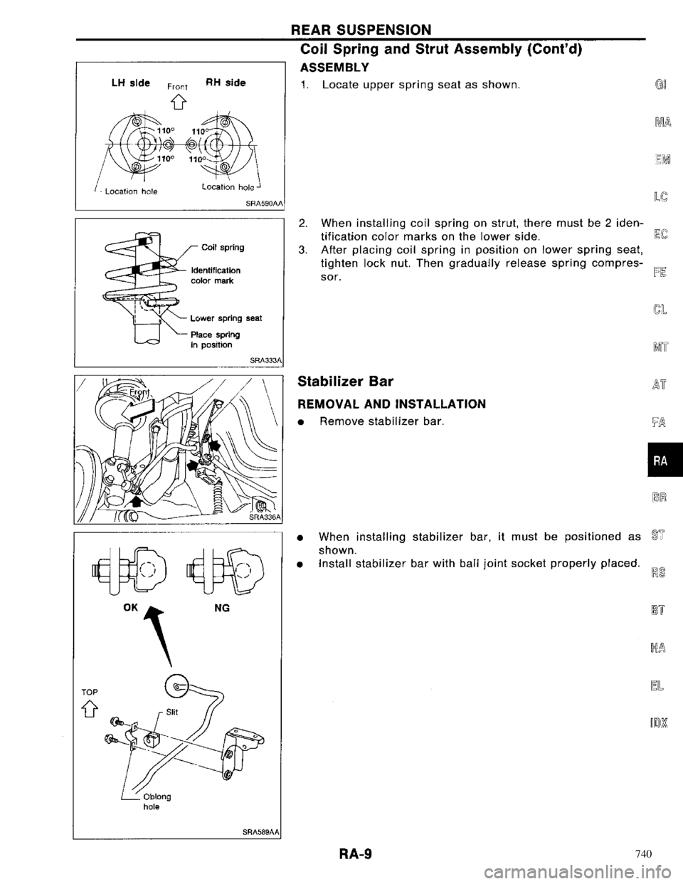 NISSAN PRIMERA 1996  Service Repair Manual 740 