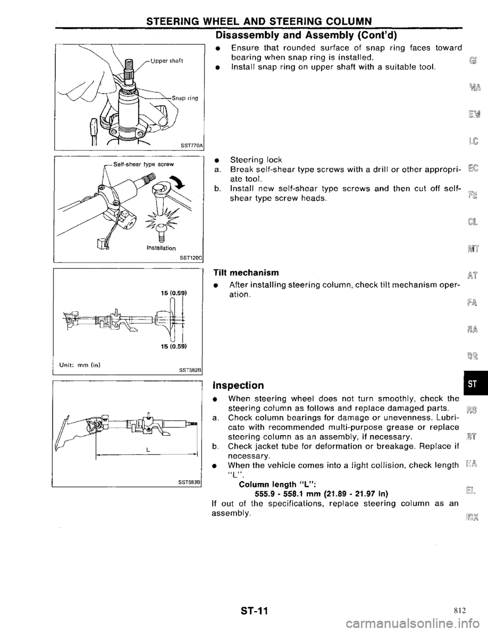 NISSAN PRIMERA 1996  Service Repair Manual 812 