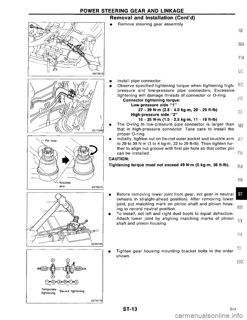 NISSAN PRIMERA 1996  Service Repair Manual 814 