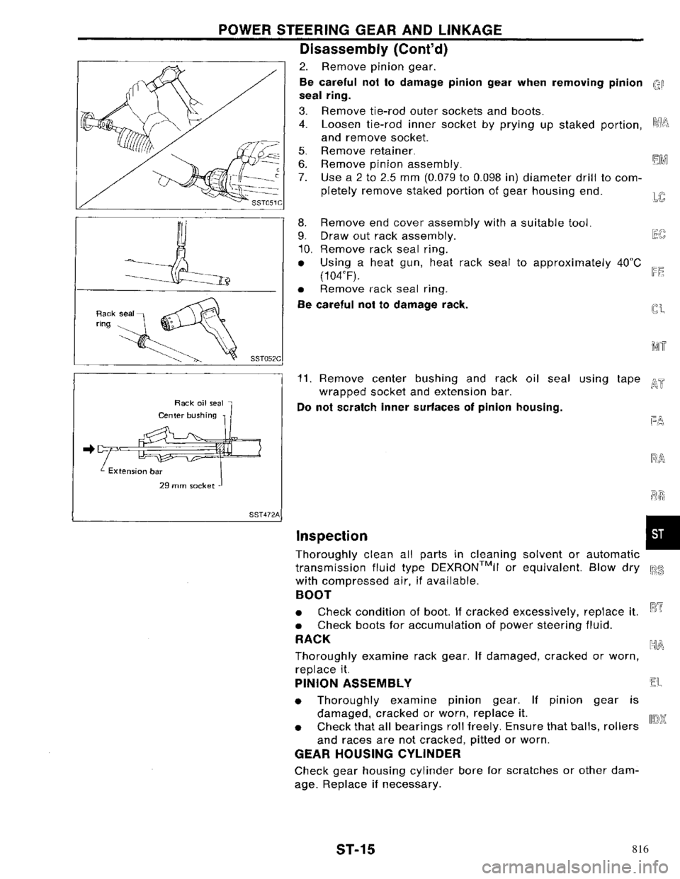 NISSAN PRIMERA 1996  Service Repair Manual 816 