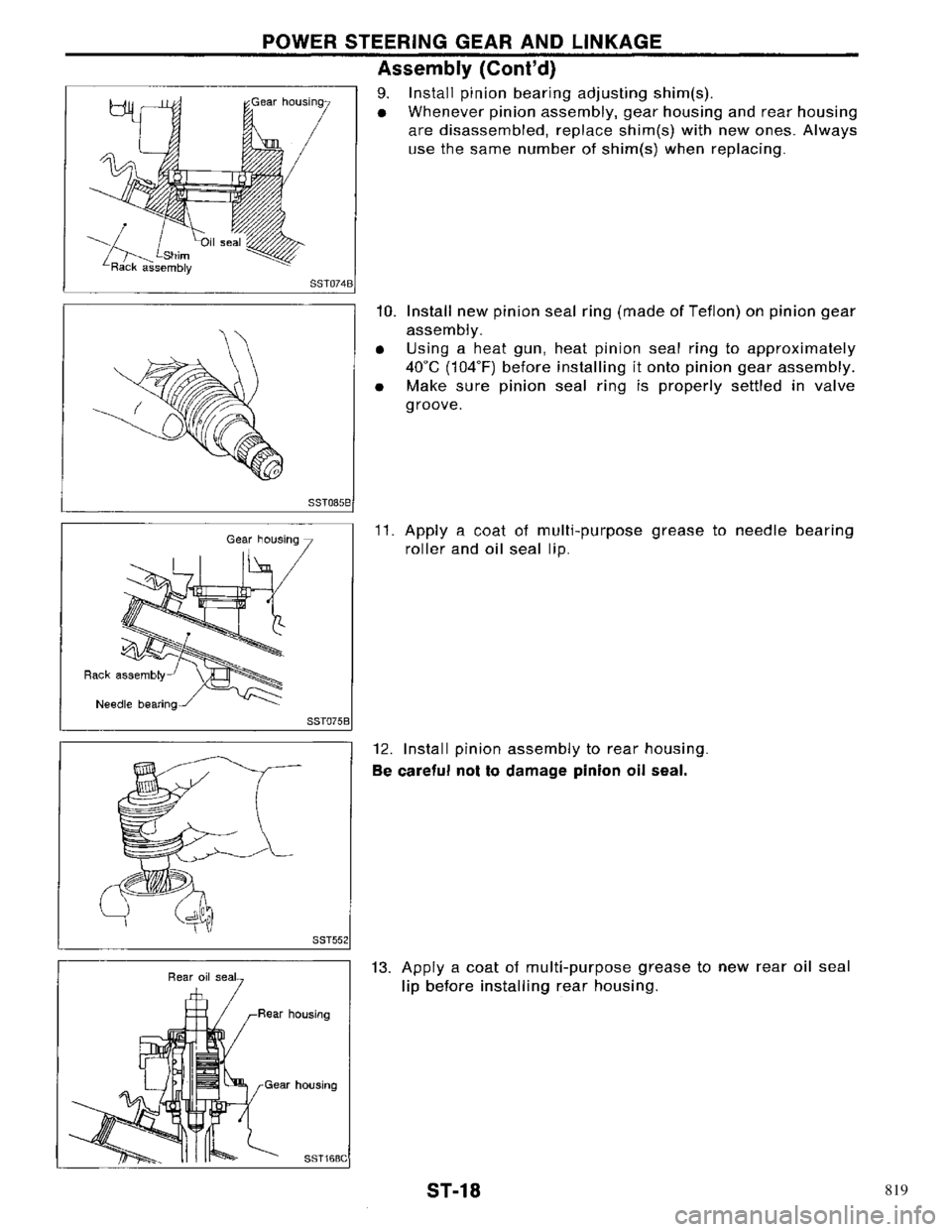 NISSAN PRIMERA 1996  Service Repair Manual 819 