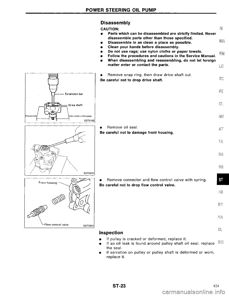 NISSAN PRIMERA 1996  Service Repair Manual 824 