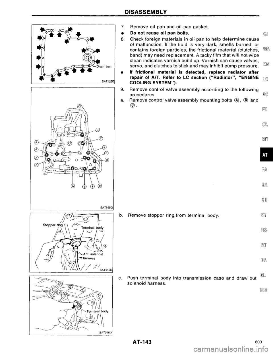 NISSAN PRIMERA 1996  Service Repair Manual 600 