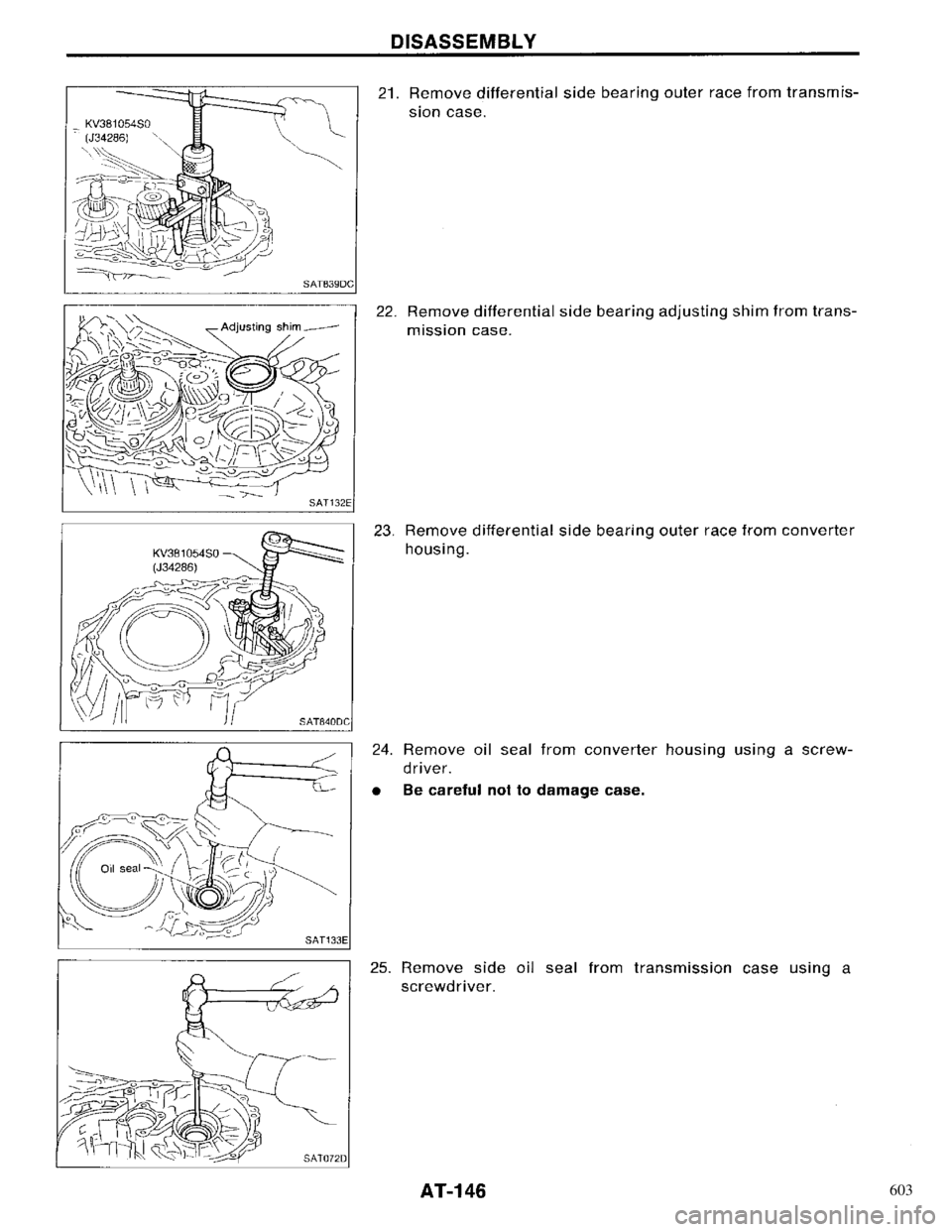 NISSAN PRIMERA 1996  Service Repair Manual 603 