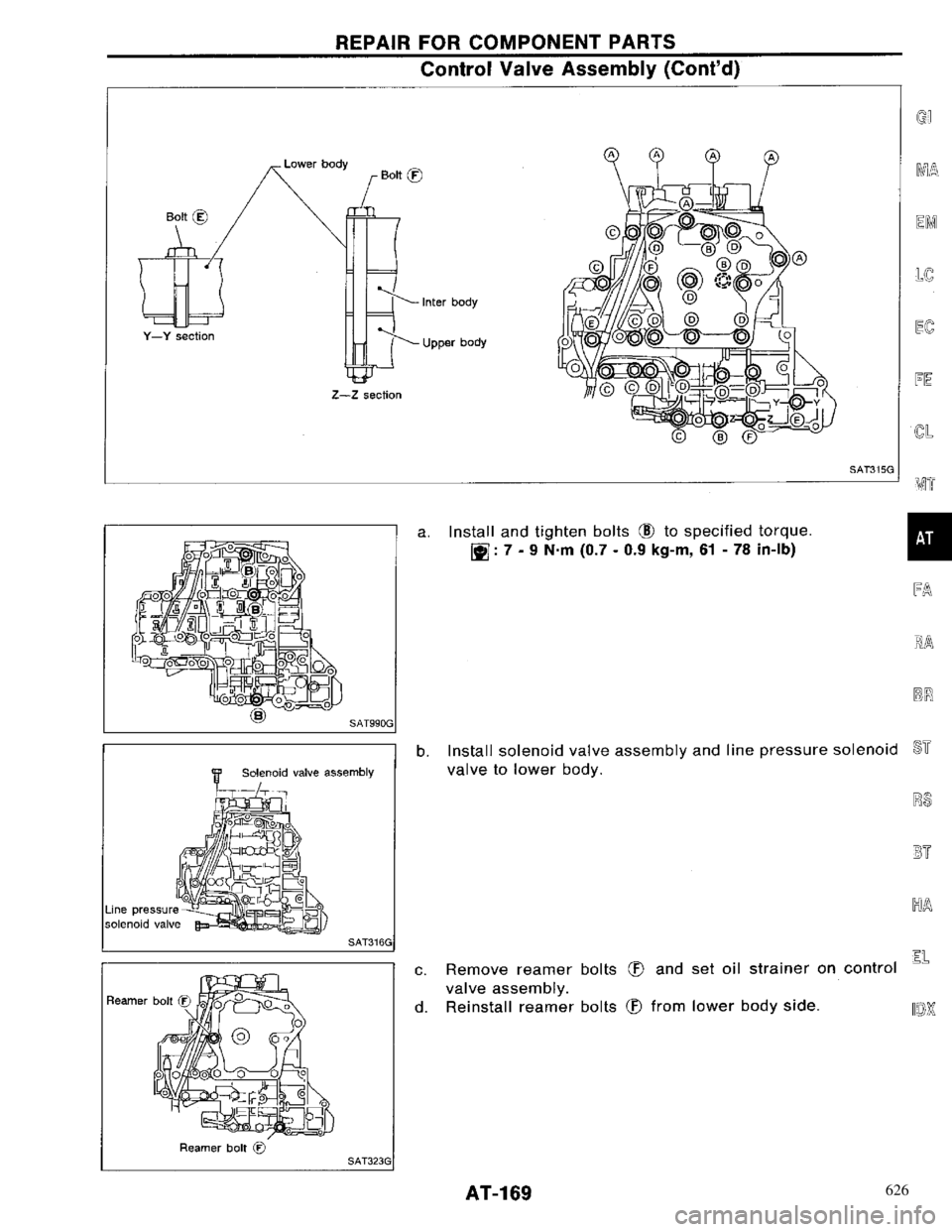 NISSAN PRIMERA 1996  Service Repair Manual 626 
