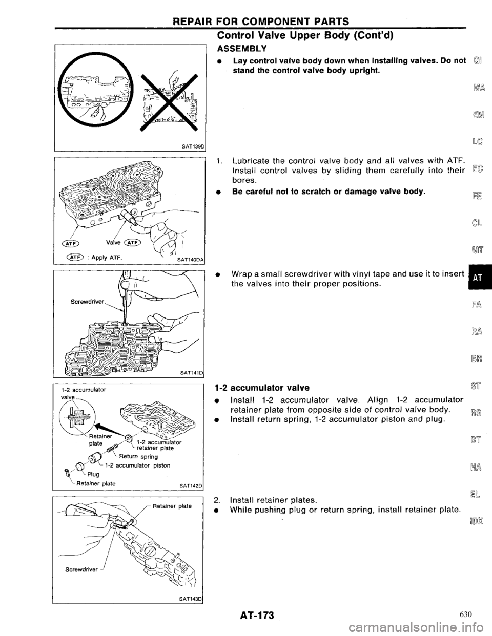 NISSAN PRIMERA 1996  Service Repair Manual 630 
