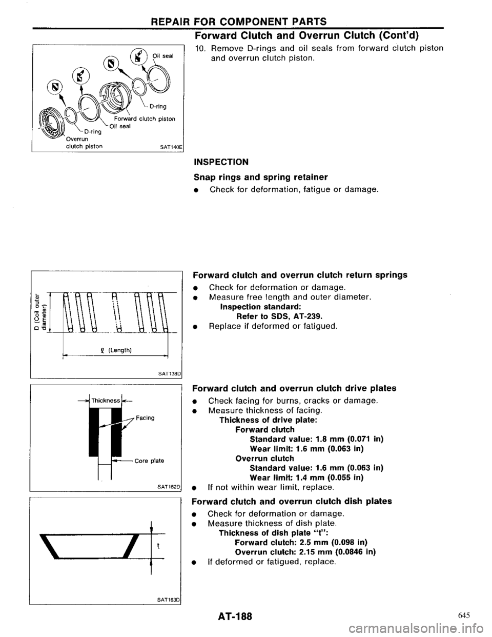 NISSAN PRIMERA 1996  Service Repair Manual 645 