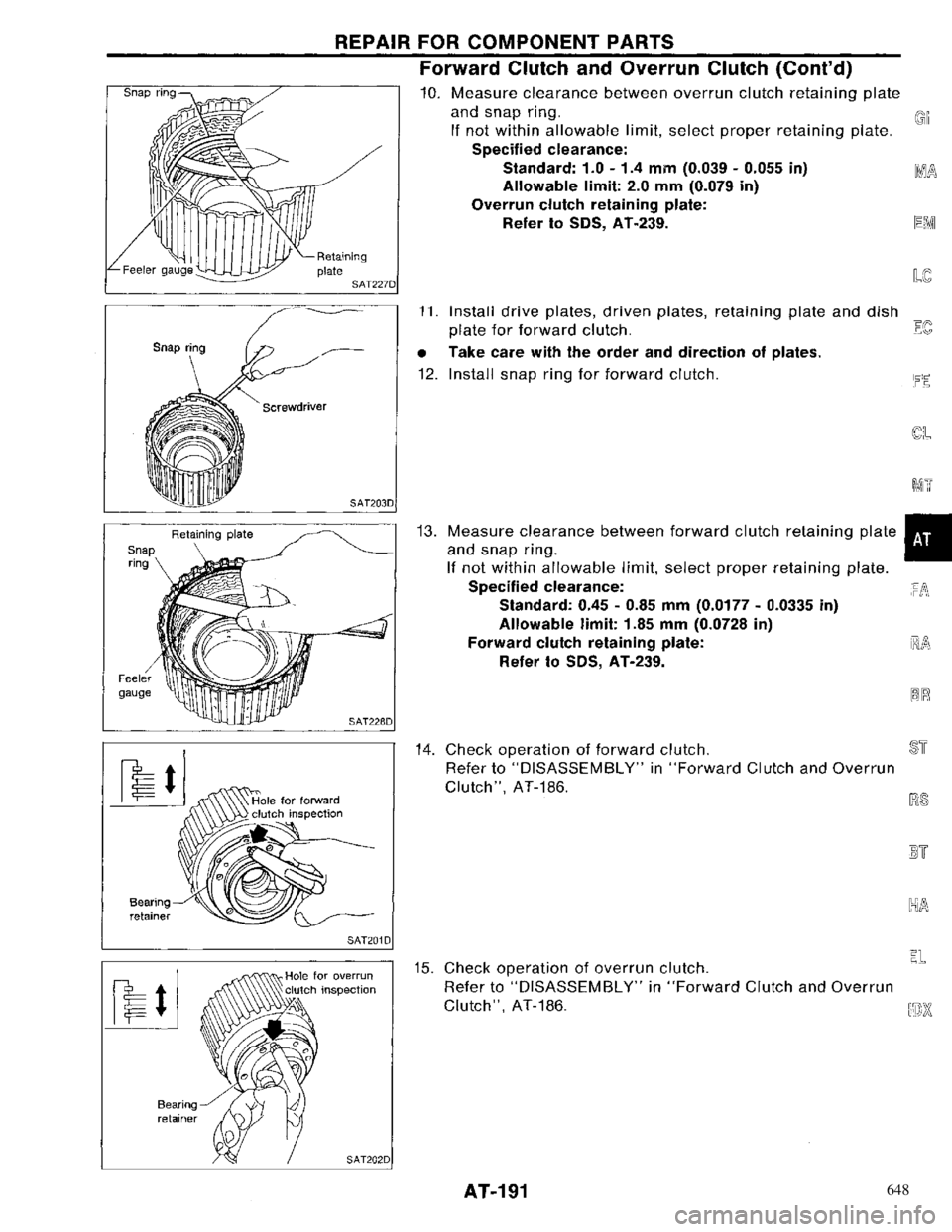 NISSAN PRIMERA 1996  Service Repair Manual 648 